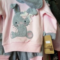 Бебешка блузка с панталонки, розов цвят, снимка 3 - Комплекти за бебе - 38469974