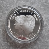 Възпоменателна сребърна монета 10 Euro - Juan Carlos I 2004 Summer Olympics, снимка 2 - Нумизматика и бонистика - 42700119