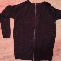 Черна блузка с цип на гърба , снимка 3 - Блузи с дълъг ръкав и пуловери - 38658004