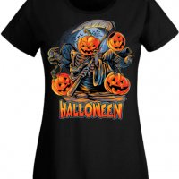 Дамска тениска Halloween 12,Halloween,Хелоуин,Празник,Забавление,Изненада,Обичаи,, снимка 2 - Тениски - 38146698