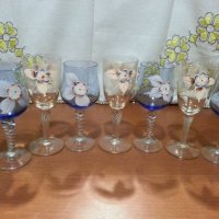 Стъклени чаши за вино Бохемия , снимка 4 - Антикварни и старинни предмети - 44343746