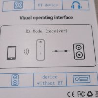 Hi-Fi STEREO 2 в 1 Блутут 5.0 аудио приемник предавател адаптер Bluetooth class 1 CE FC RoHS, снимка 17 - Аксесоари и консумативи - 35504284