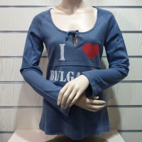 Нова дамска блуза с дълъг ръкав и трансферен печат I Love Bulgaria (Аз Обичам България), снимка 3 - Блузи с дълъг ръкав и пуловери - 29608607