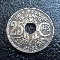 Стара монета 25 сантима 1932 г. Франция- красавица !, снимка 5 - Нумизматика и бонистика - 42219721