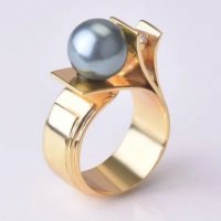 Многослоен пръстен с голяма перла, снимка 9 - Пръстени - 37812769