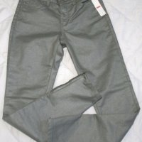  Lindex нови /с етикет/ сребристи скини дънки, снимка 1 - Дънки - 30391636