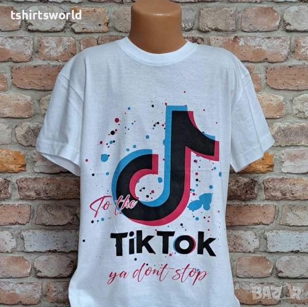 Нова мъжка тениска с дигитален печат TIK TOK, снимка 1