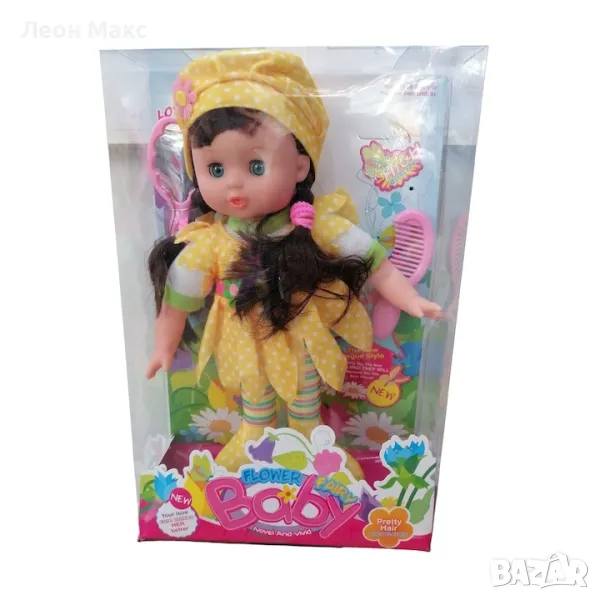 Кукла Фея на цветята 30см, текстилно тяло, мека кукла , снимка 1