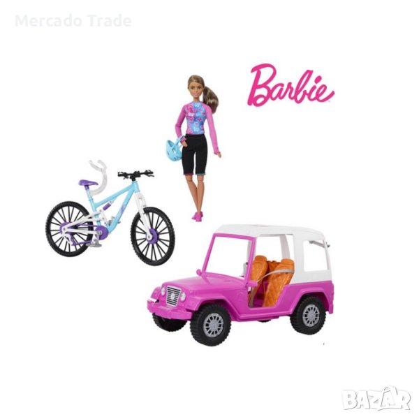 Кукла Mercado Trade, Барби с джип и велосипед, снимка 1