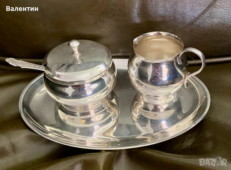 #2001# Сервиращ комплект. Посребряване. Винтидж., снимка 1