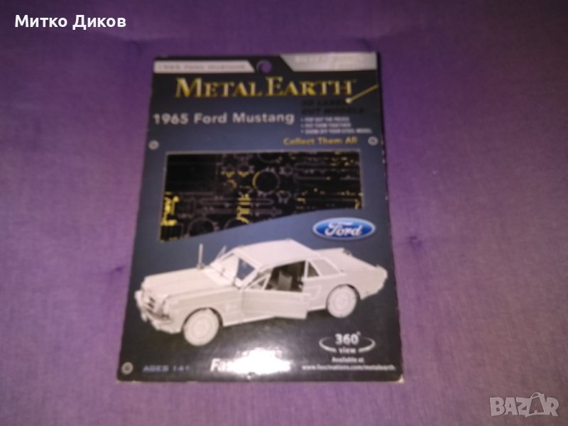 Metal earth 3d laser cut models 1965 Ford Mustang кола пъзел за сглобяване нов, снимка 1