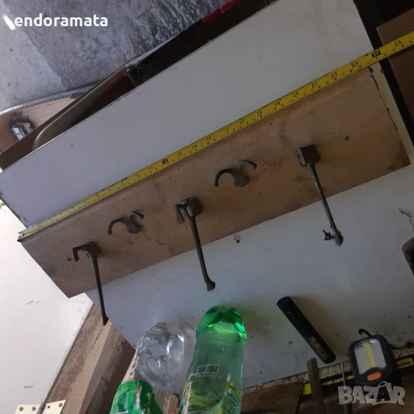 Стара дървена закачалка-60см, снимка 1