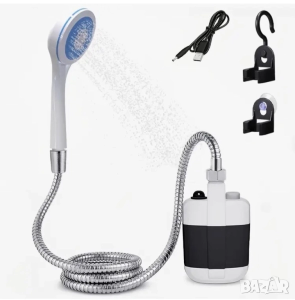 Преносим душ с USB помпа - Без необходимост от монтаж, снимка 1
