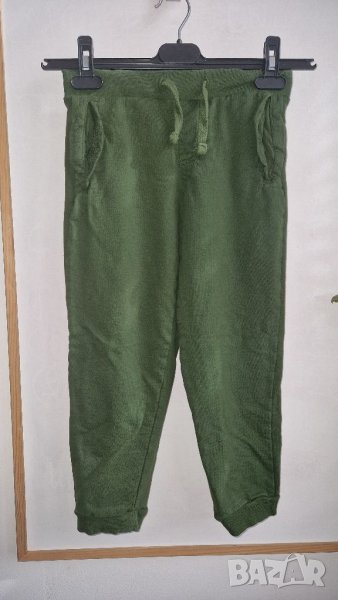 7-8г 134см Панталон тип спортна долница тъмно зелено ново, снимка 1