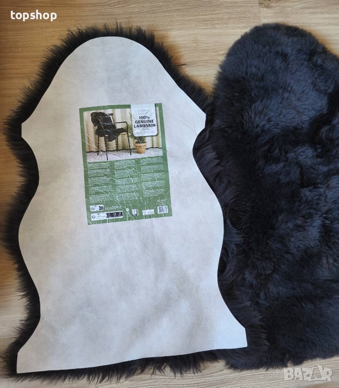 ЧИСТО НОВА 100% Естествена агнешка кожа New Zealand Lambskin, Антрацит, снимка 1