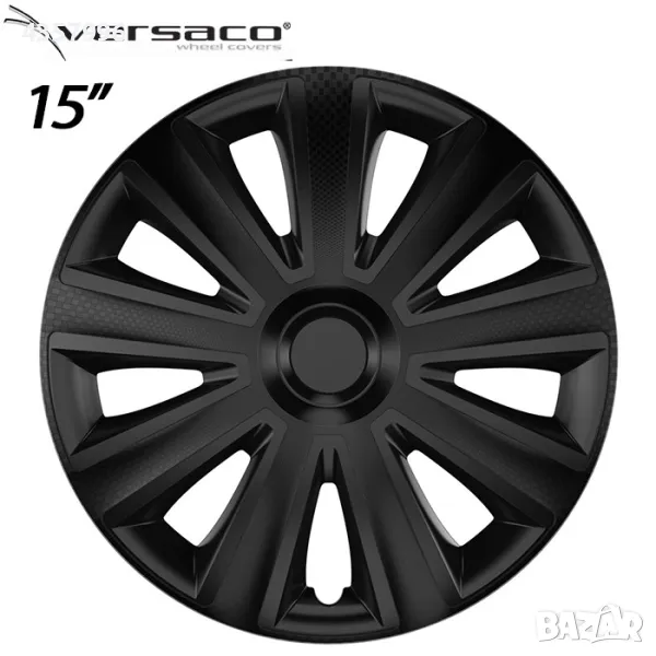 Тасове за джанти 15'' Versaco Carbon Aviator - Black, снимка 1