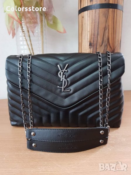 Луксозна Черна чанта  YSL  код SG263, снимка 1