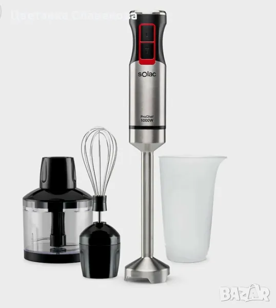 Ръчен пасатор,чопър и блендер Solac Pro Chef 1000, W, неръждаема стомана, снимка 1
