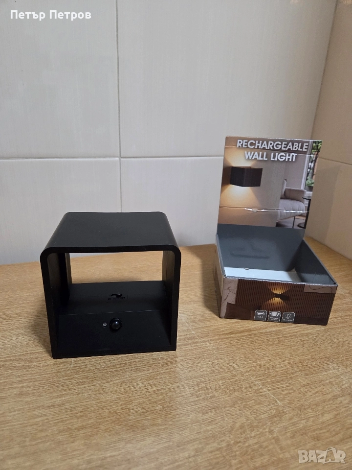 Чисто нова акумулаторна LED лампа за стена, снимка 1