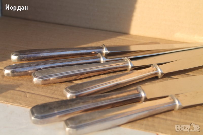 6 броя посребрени ножове , снимка 1