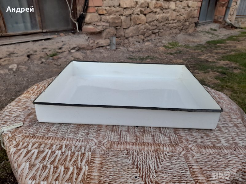 Стара емайлирана тава,тепсия #3, снимка 1