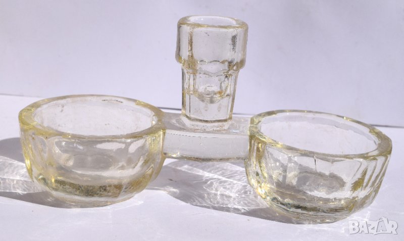 Стъклена солничка, снимка 1