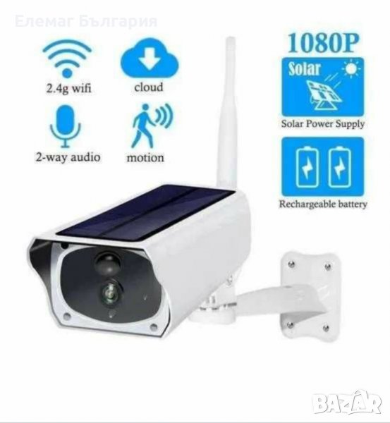 СУПЕР ПРОМОЦИЯ Соларна безжична WIFI Камера FULL HD външен монтаж IP65, снимка 1