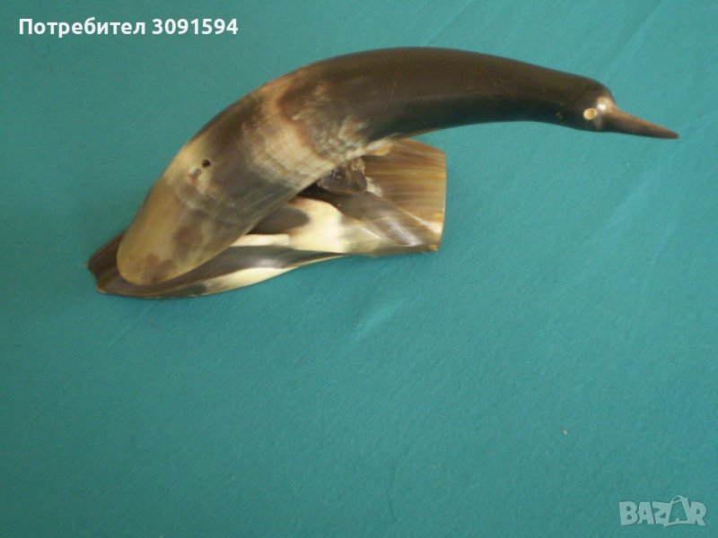 Фигура от моржова кост Лого ретро месокомбинат Плевен, снимка 1