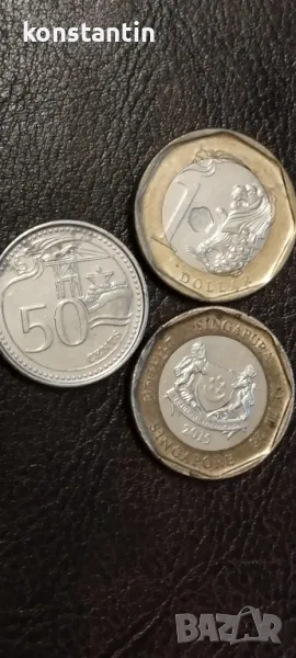 БИМЕТАЛНИ 2 ДОЛАРА И 1/2 СИНГАПУР, снимка 1