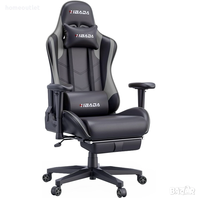 ПРОМОЦИЯ Геймърски / офис стол – ергономичен, регулируем, с висока товароносимост HBADA HDJY001GM/CB, снимка 1