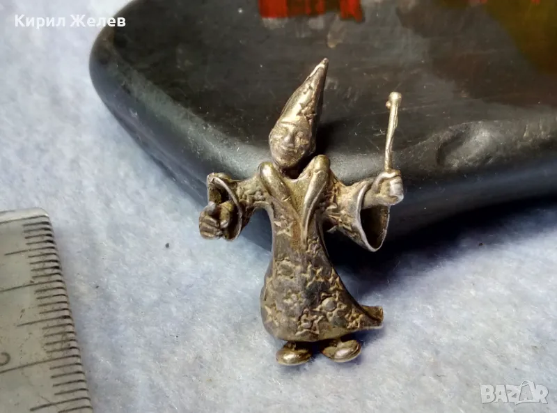 АРТ ПЕНДАНТ СРЕБЪРНА ФИГУРКА ЗВЕЗДОБРОЕЦ ВЪЛШЕБНИК СРЕБРО ВИСОКА ПРОБА АВТОРСКА РЪЧНА РАБОТА 49962, снимка 1