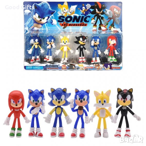 6в1 Фигурки Соник 2 , 6бр. фигурки, снимка 1