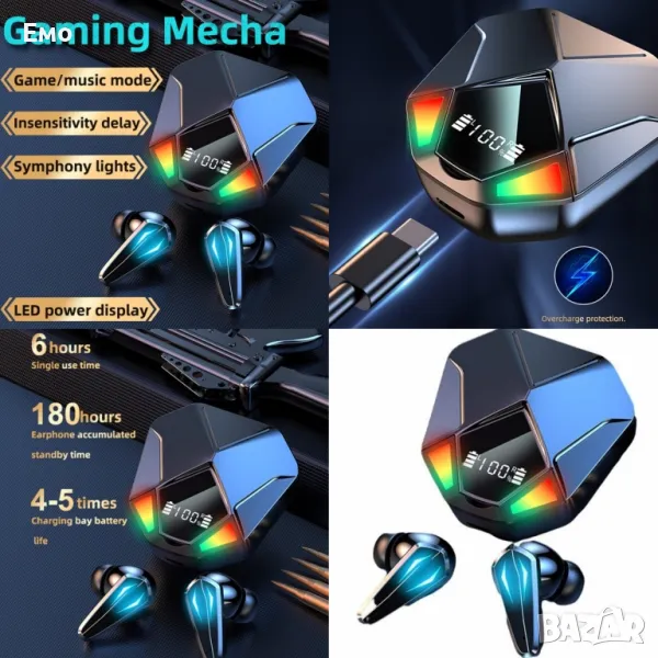 Безжични слушалки IRON MAN със зареждащ кейс X6 HF32, снимка 1