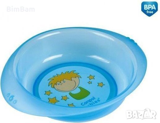 Детска чиния  Canpol babies - синя, снимка 1