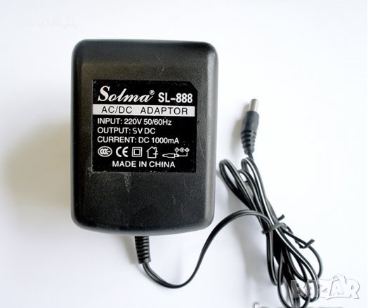 Мрежов адаптер Solma SL-888 с букса 5,5х2,1 5V 1A, снимка 1