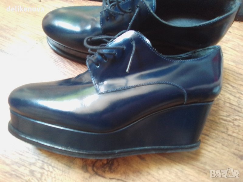 COS. Size 38 Шведски Кожени сини обувки, снимка 1
