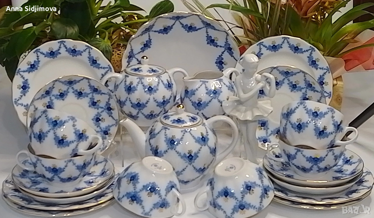 Руски порцелан ЛФЗ сервиз за чай , снимка 1