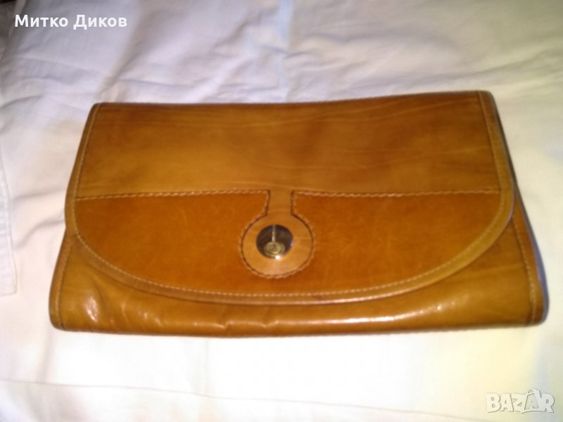 Маркова женска чанта за ръка-през рамо-естествена кожа  28х17см, снимка 1