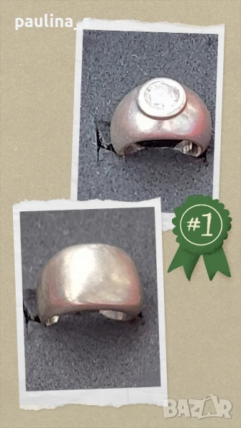 Два различни броя / Масивен сребърен пръстен проба 925 и Житен клас , снимка 1