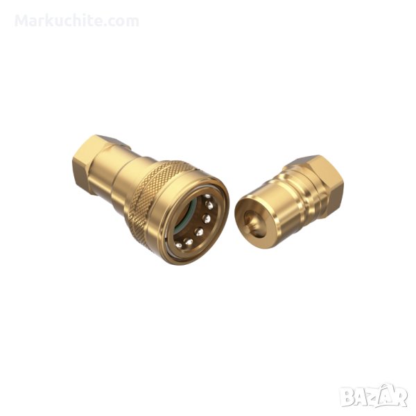 Хидравлична бърза връзка за водоструйики серия PBVM - месинг, снимка 1