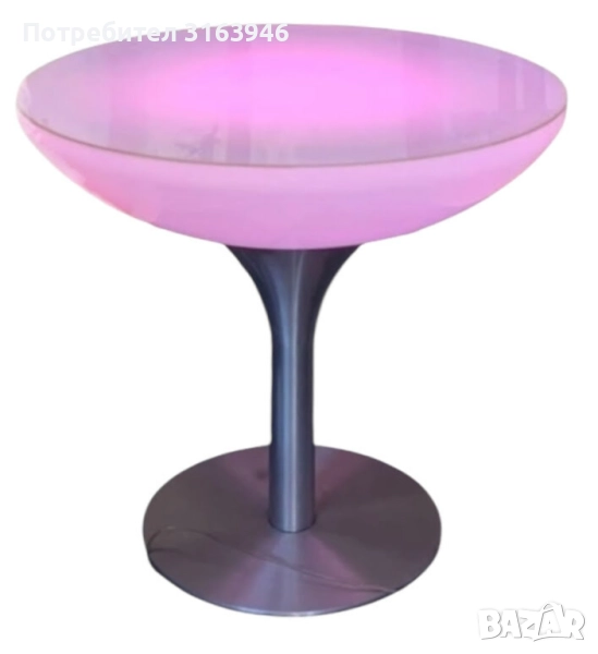 Moree Lounge 75 LED – осветена трапезна маса, размер 75 cm, снимка 1