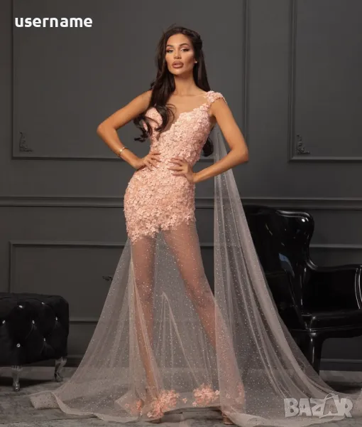 Дизайнерска бална рокля S размер, снимка 1