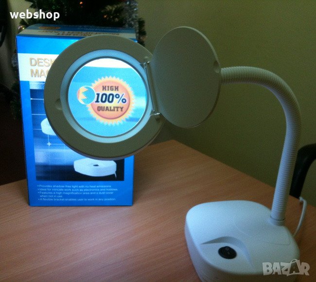 Лупа настолна ZD-122 с LED лампа/подсветка 3x/8x 220V, снимка 1