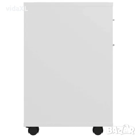vidaXL Шкаф на колелца, бял, 45x38x54 см, инженерно дърво, снимка 5 - Шкафове - 56147853