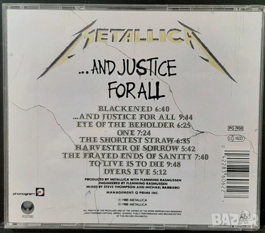 METALLICA , снимка 2 - CD дискове - 53195183