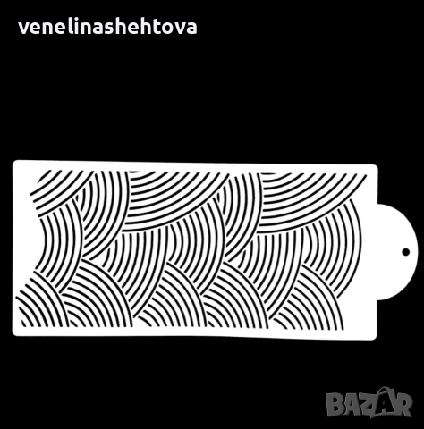 Шаблон стенсил полукръгове декорация на торта кекс скрапбукинг дърво, снимка 4 - Други - 52575074