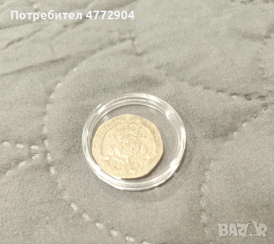 1982 England Queen Elizabeth II 20 Pence, снимка 3 - Нумизматика и бонистика - 56089739