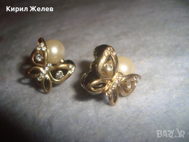 ПОЗЛАТЕНИ СТАРИ ПЕРЛЕН ТИП АРТ ОБЕЦИ с КРИСТАЛИ 17164, снимка 9 - Обеци - 37685785
