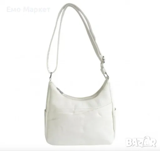 Средна дамска чанта с ципове и регулираща се дръжка, снимка 2 - Чанти - 50160731