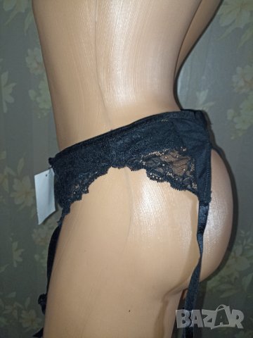 Нов колан с жартиери от преливащо се кадифе и дантела М, снимка 3 - Бельо - 39808006